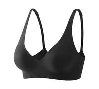 Camicetta vino rosso comodo reggiseno da donna per il tempo libero casa, doppio gancio, scollo a V, design, colore puro, biancheria intima senza cuciture, tutto l'anno portatile da calcio set da uomo