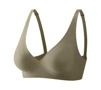 Camicetta vino rosso comodo reggiseno da donna per il tempo libero casa, doppio gancio, scollo a V, design, colore puro, biancheria intima senza cuciture, tutto l'anno portatile da calcio set da uomo