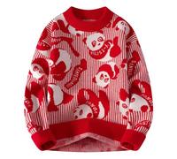 Camicette da uomo per le vacanze natalizie per uomo maglione a collo alto all'uncinetto maglia termica di base autunno inverno camicie 2025, T-177 Rosso, XXL