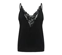 Camicette estive senza maniche in pizzo carino da donna canotta senza schienale Y2K Basic per uscire canotta scollo a V casual spalline sottili elegante bordo ondulato alla moda primavera moda 2026