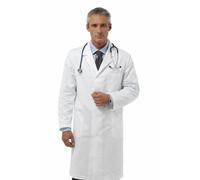 CAMICI DA LABORATORIO LAVORO Scuola Chimica COTONE PESANTE UOMO BIANCO MEDICO