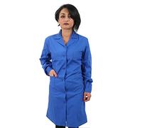 Camici da Lavoro Donna Manica Lunga Imprese di Pulizia Operaia Domestica Cameriera AI Piani Colf (Blu Royal, XL)