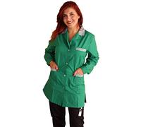 Camici da lavoro MAESTRA Asilo Casacca da Lavoro Donna Colf laboratorio Manica Lunga Made in Italy (Verde, XXL)