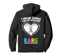 Camicia 2026 per la Giornata delle Malattie Rare - Indosso Zebra per Il Mio figliastro Felpa con Cappuccio