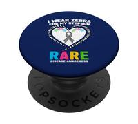 Camicia 2026 per la Giornata delle Malattie Rare - Indosso Zebra per il mio figliastro PopSockets PopGrip Adesivo