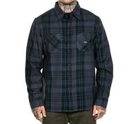 Camicia A Bottoni Flanella A Fiori Urban Tattoos Blu E Grigio SCM3114