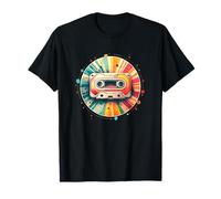 Camicia a Cassetta con Grafica Musicale Nostalgic Mixtape Maglietta