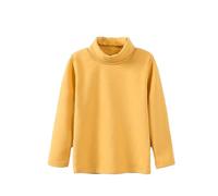 Camicia a collo alto per bambini 2024 Inverno Cotone Mix Uomini Donne Manica Lunga T Shirt Con Top Caldi, giallo., 7-8 Jahre