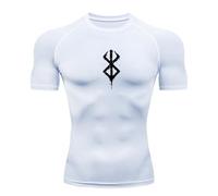 Camicia a Compressione da Uomo T-Shirt da Palestra Maniche Corte/Lunghe Asciugatura Rapida Traspirante Assorbimento del Sudore Prestazioni atletiche Palestra Rash Guard,19,L
