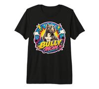Camicia a Fumetti retrò Bully Breed Dog Mom Maglietta Premium