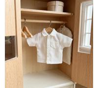 Camicia a maniche corte alla 1/12, vestiti per bambole in miniatura fatti a