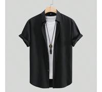 Camicia a maniche corte casual di lavoro semplice da uomo L,M,S,XL,XXLPoliestere