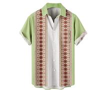 Camicia a Maniche Corte da Uomo per Vacanze estive Turismo Spiaggia Moda Tendenza Tempo Libero Stampa Digitale 3D