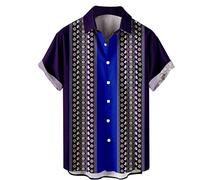 Camicia a Maniche Corte da Uomo per Vacanze estive Turismo Spiaggia Moda Tendenza Tempo Libero Stampa Digitale 3D