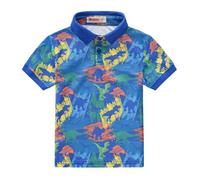 Camicia a maniche corte per e ragazze, multicolore, con stampa a maniche corte, per bambini, con cappuccio, Blu, 4-5 Jahre