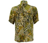 Camicia A Maniche Corte Regular Fit Loud Originals Animali Leopardo Tigre Stampa