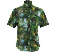 Camicia A Maniche Corte Regular Fit Loud Originals Piume Di Animali Pavone Uomo