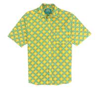 Camicia A Maniche Corte Regular Fit Uomo Floral Verde Mosaic
