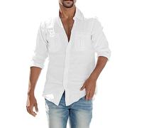 Camicia a Maniche Corte Uomo Comode Camicie No Stiro all-Match Felpa Senza Cappuccio con Zip Colletto Maglie Eleganti Manica Corta Relaxed Fit T Shirt Verde
