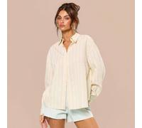 Camicia a maniche lunghe con bottoni a righe, adatta per vacanze, festival, casual ed elegante, spiaggia, ritorno a scuola, autunno, sole toscano, inverno, feste eleganti L,M,S,XL,XSTessuto intrecciat