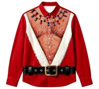 Camicia a maniche lunghe con bottoni a tema, ideale per feste e vacanze. Co | Felpa In Pile Uomo Con Zip Basic Figlio Canottiera Odio Dello Celibato Il Smanicato Casa Molto Griffati