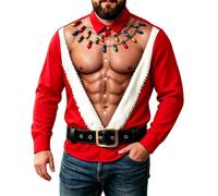 Camicia a maniche lunghe con bottoni a tema, ideale per feste e vacanze. Co | Felpa In Pile Uomo Con Zip Basic Figlio Canottiera Odio Dello Celibato Il Smanicato Casa Molto Griffati