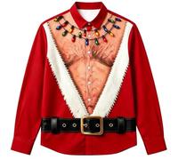 Camicia a maniche lunghe con bottoni a tema, ideale per feste e vacanze. Co | Felpa In Pile Uomo Con Zip Basic Figlio Canottiera Odio Dello Celibato Il Smanicato Casa Molto Griffati