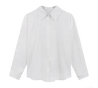 Camicia a maniche lunghe da donna in morbido poliestere con moderata elasticità per tutti i giorni e per il tempo libero in un design semplice a tinta unita ideale per la primavera estate e come top