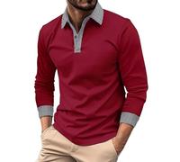 Camicia a maniche lunghe da uomo, bottoni di colore assortito, elegante, per il lavoro, il tempo libero o le uscite quotidiane
