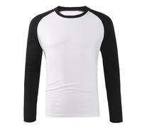 Camicia a maniche lunghe da uomo, camicetta da uomo, alla moda, casual, a digiuno, a maniche lunghe, bianco, S