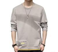 Camicia a maniche lunghe da uomo morbida come la seta per il tempo libero | Scollo rotondo, maniche lunghe, look casual, sportivo, taglio comodo