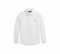 Ralph Lauren, ,Shirts ,Uomo ,Bianco ,S Camicia Sportiva a Maniche Lunghe in Lino