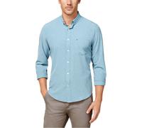 Camicia A Maniche Lunghe IZOD Uomo Performance Advantage, Blu, Piccola