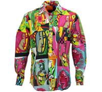 Camicia A Maniche Lunghe Regular Fit Loud Originals Astratta Trippy Psichedelica