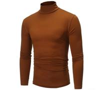 Camicia a maniche lunghe slim collo alto da uomo in poliestere | Per un taglio aderente, morbido poliestere, traspirante, ideale come strato di base o come top da solo