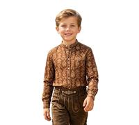Camicia a quadri a maniche lunghe con bottoni, casual, per tutti i giorni, robusta, per il tempo libero, per la scuola, le feste, versatile, indossabile in qualsiasi condizione atmosferica, caffè, 5-6