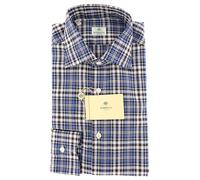 Camicia A Quadri Blu Luigi Borrelli - Extra Slim - 15.75/40 - (65461RIOPT1)