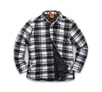 Camicia A Quadri Imbottita Scruffs Worker Nera/Bianca XXL