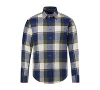 Camicia a quadri JP 1880 uomo taglie forti misto lino manica lunga collo...