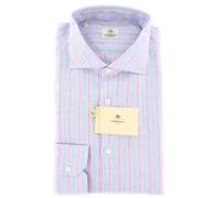 Camicia A Righe Blu Chiaro Luigi Borrelli - Extra Slim - 15.75/40 (EV124NANST)