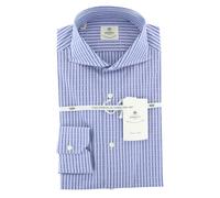 Camicia A Righe Blu Luigi Borrelli - Slim - 15.75/40 - (71LB3213)