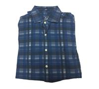 Camicia A Righe Blu Pique GANT Da Uomo Con Collo A Punta 394116 Taglia Media NWT