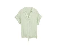 Camicia a righe donna manica corta con bottoni e coulisse