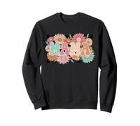 Camicia a scacchi MAMA pastello Groovy lettere grafiche floreali Felpa
