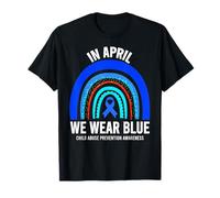 Camicia Abuso Bambino - April We Wear Blue Child Abuse Awareness Maglietta