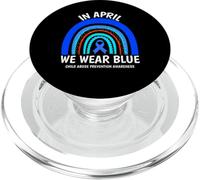 Camicia abuso minorile - Mese della consapevolezza della prevenzione degli abusi sui min PopSockets PopGrip per MagSafe