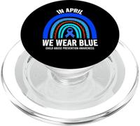 Camicia abuso minorile - Mese della consapevolezza della prevenzione degli abusi sui min PopSockets PopGrip per MagSafe