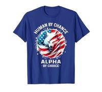 Camicia American Alpha Wolf Human By Chance Alpha By Choice Maglietta