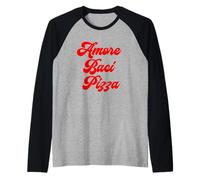 Camicia Amore, Maglietta Ciao Amore, Maglia Italia, Slogan Italiano Maglia con Maniche Raglan