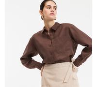 Camicia ampia in lino, Signature MARLENE Marrone 38 (IT) - 34 (FR) Tinta unita
